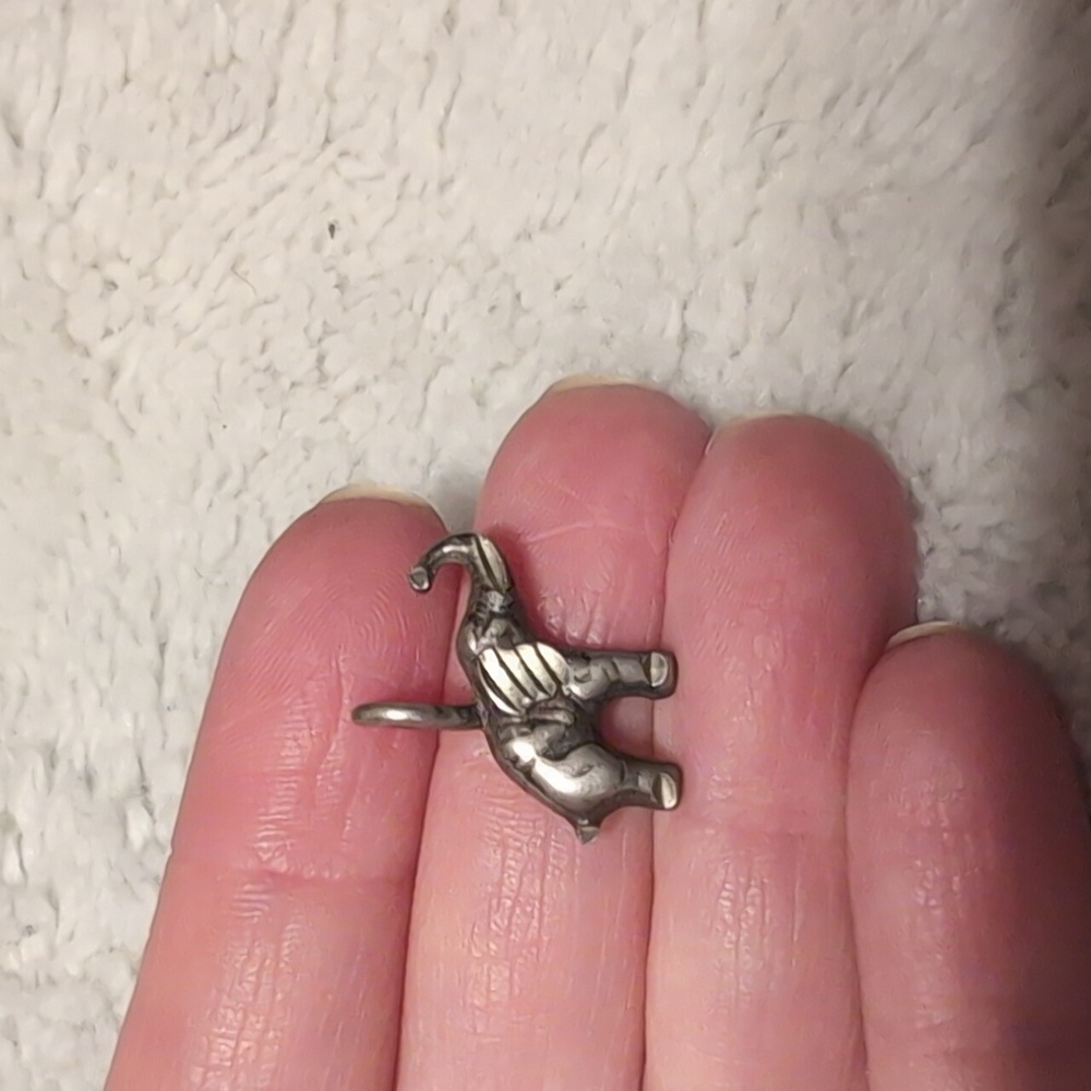 Sterling silver elephant charm